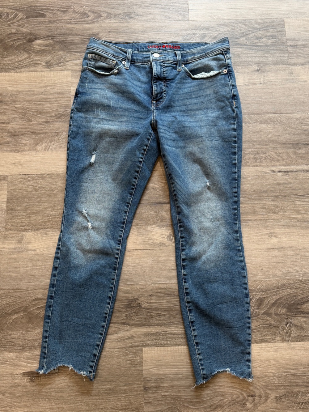 Lucky Brand Ava Mid Rise Skinny Jeans 10/30A cropped